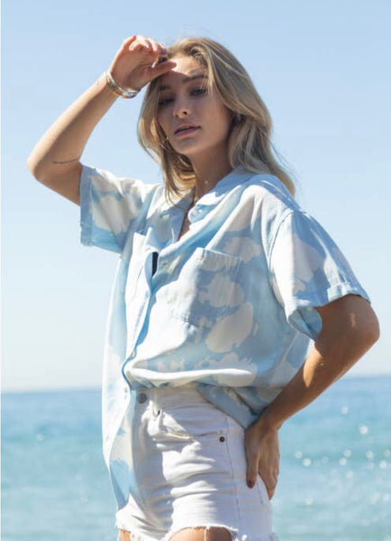 Easy Breezy Oversized Button Down Denim Shirt